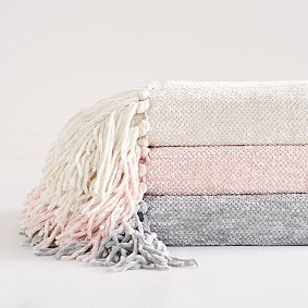 Chenille Fringe Throw