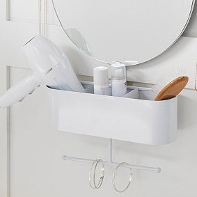 Over-the-Door Oval Mirror Organizer