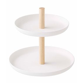 Round Accessory Tray, White