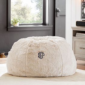 Polar Bear Faux Fur Ivory Bean Bag Chair Collection