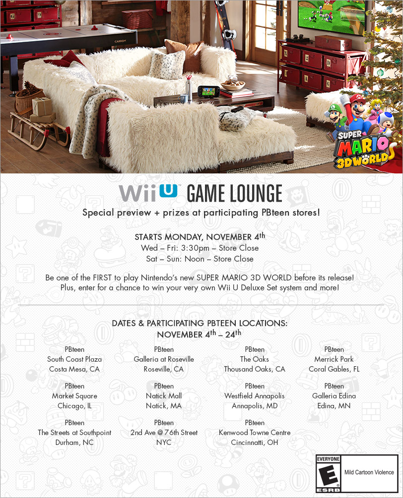 Wii U Game Lounge Pottery Barn Teen Wii U Game Lounge Pottery Barn Teen