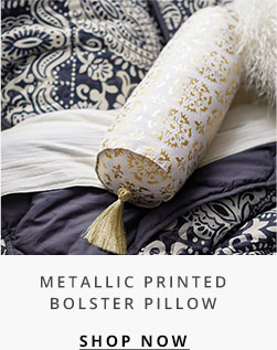 Metallic Printed Bolster Pillow