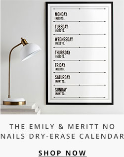 Emily & Meritt No Nails Dry-Erase Calendar