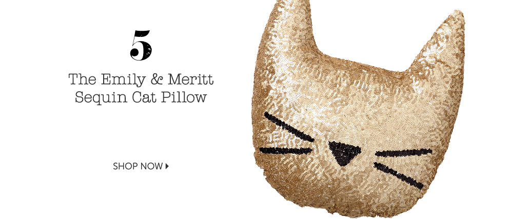 The Emily & Meritt Sequin Cat Pillow