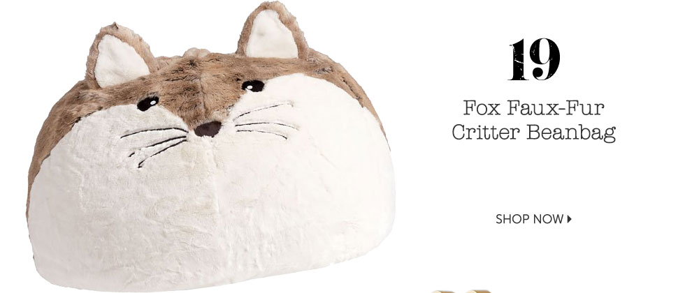 Fox Faux-Fur Critter Beanbag