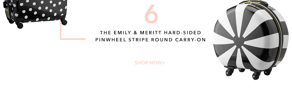 The Emily & Meritt Hard-Sided Pinwheel Stripe Round Carry-On