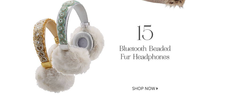 Bluetooth Beaded Fur Headphones