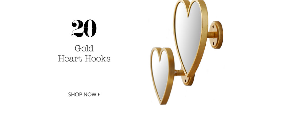Gold Heart Hooks