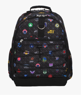 Front-facing image of Gear-Up Adaptive Backpack in NBA print.