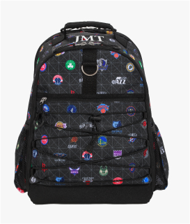 Front-facing image of Gear-Up Adaptive Backpack in NBA print.
