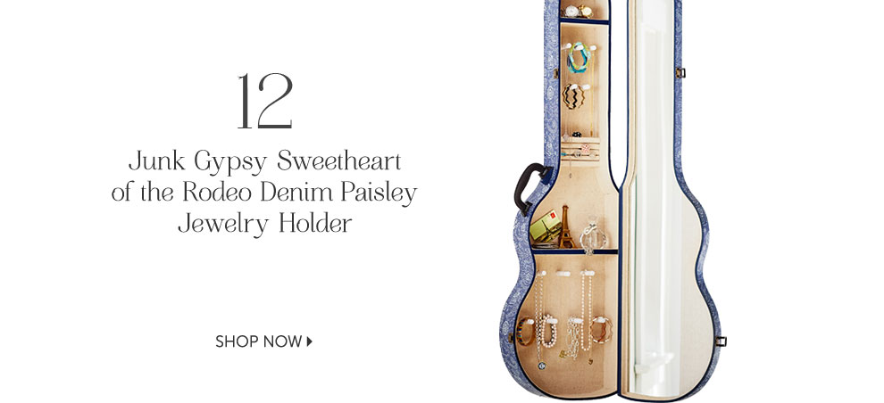 Junk Gypsy Sweetheart of the Rodeo Denim Paisley Jewelry Holder