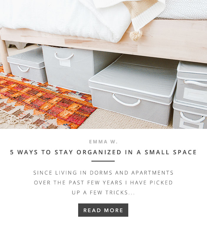5 Ways To Stay Organized In A Small Space