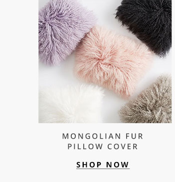 Mongolian Fur Pillow Cover