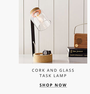 Cork and Glass Task Lamp