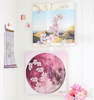 Lily Ashwell Purple Moon Canvas Art