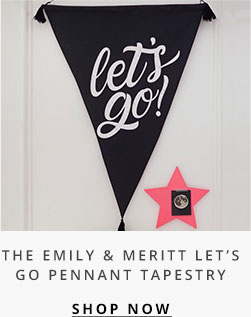 Emily & Meritt Let's Go Pennant Tapestry