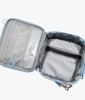 Image of Gear-Up Adaptive Lunch in LoveShackFancy print, showing interior compartments.
