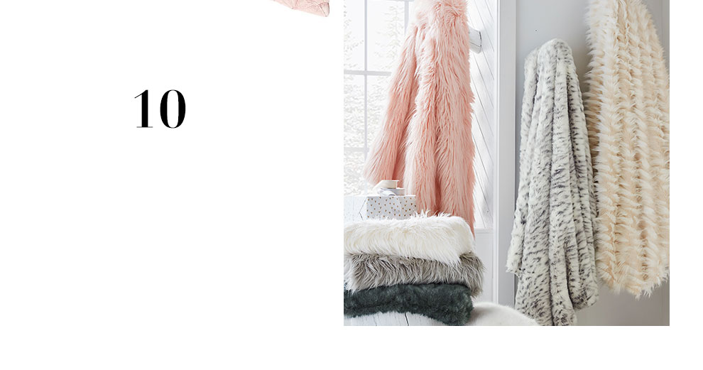 Faux-Fur Throws + Pillows
