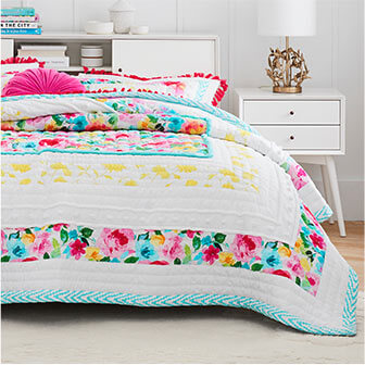 Concentric Patchwork Quilt and Sham