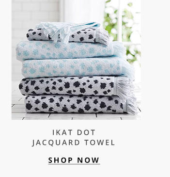 Ikat Dot Jacquard Towel