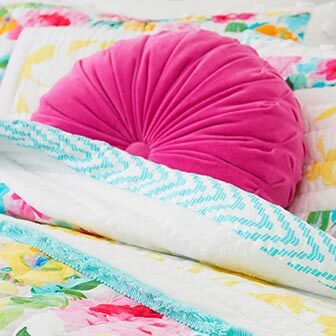 Velvet Pleated Round Pillow