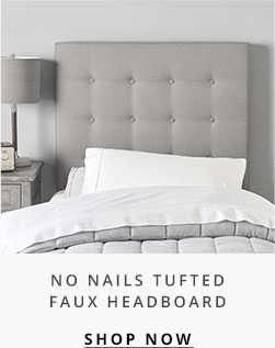 No Nails Tufted Faux Headboard