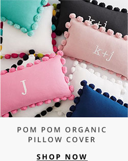 Pom Pom Organic Pillow Cover