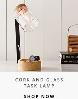 Cork and Glass Task Lamp