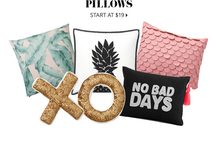 Pillows Start at 19
