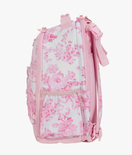 Side-facing image of Gear-Up Adaptive Backpack in LoveShackFancy print.