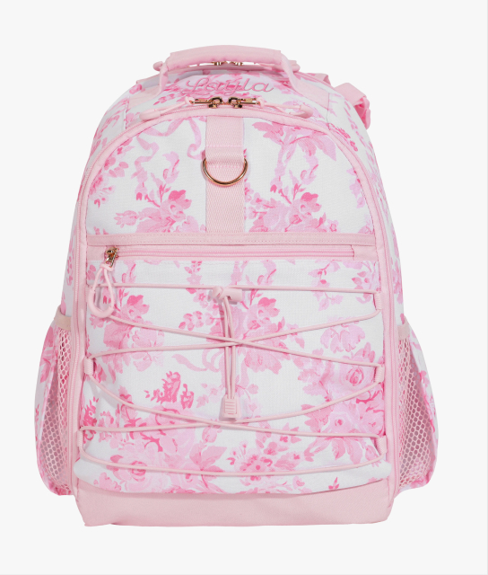 Front-facing image of Gear-Up Adaptive Backpack in LoveShackFancy print.