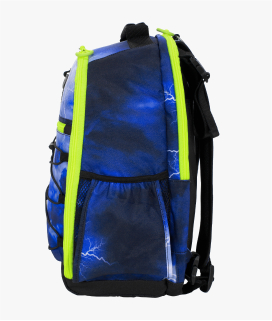 Side-facing image of Gear-Up Adaptive Backpack in Storm print.