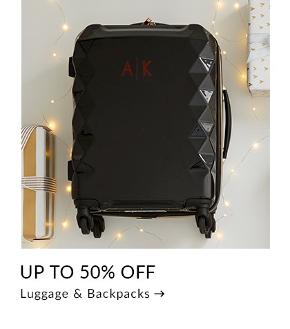 Up to 50% Off Backpacks & Luggage >