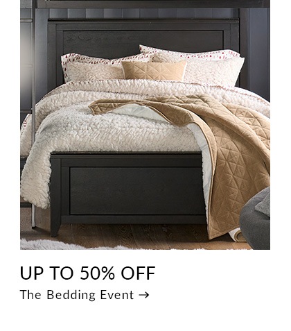 Up to 50% Off Bedding >
