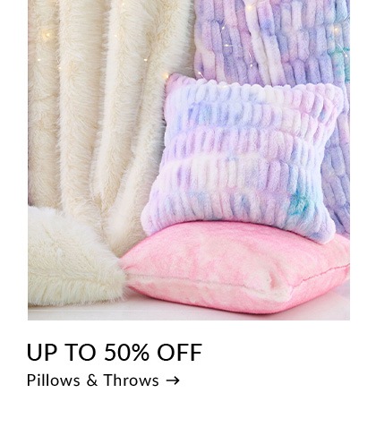 Up to 50% Off Pillows & Throws