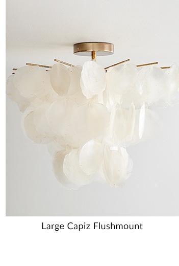 Large Capiz Flushmount