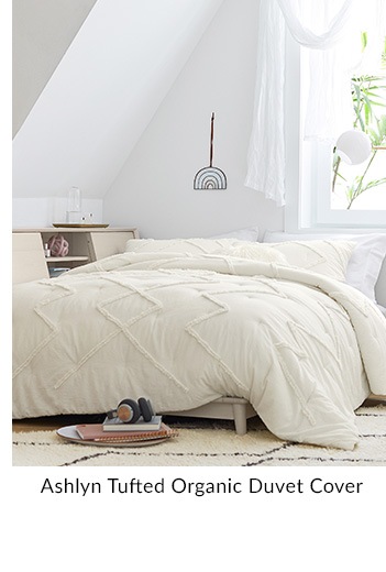 Ashlyn Tufted Organic Duvet Cover & Sham