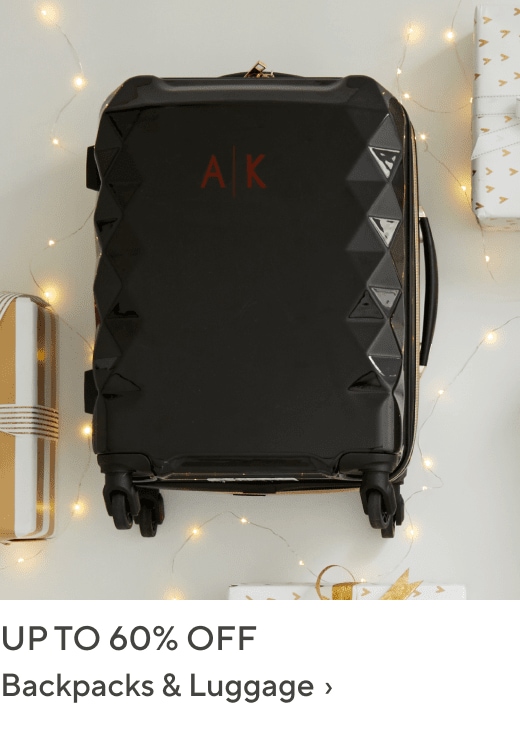 Up to 60% off Backpacks & Luggage