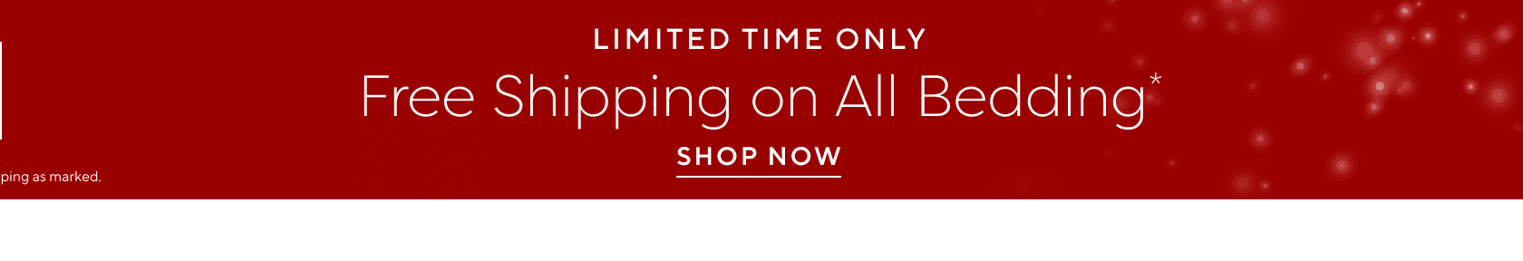 Free Shipping on All Bedding