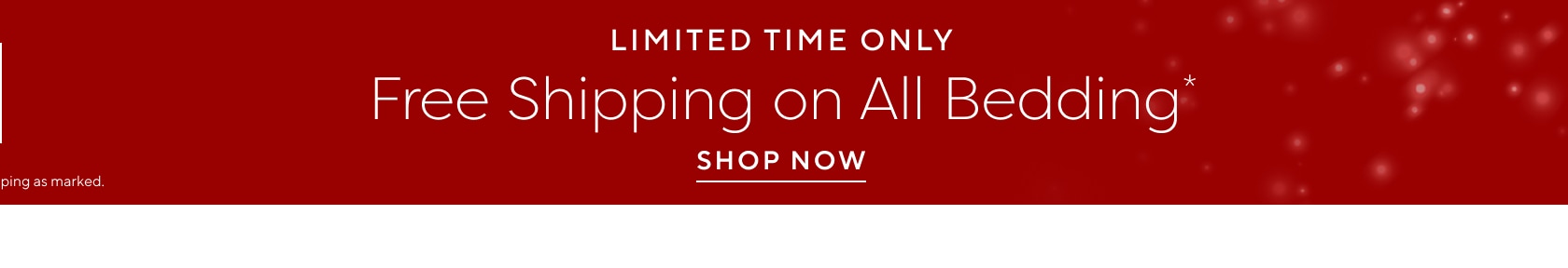 Free Shipping on All Bedding