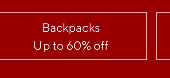 Up to 60% off Backpacks & Luggage