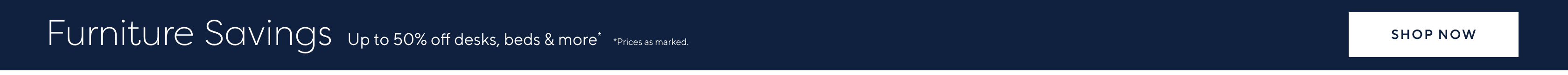 Furniture Savings: Up to 50% off