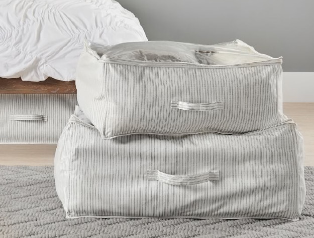 gray under bed storage bags