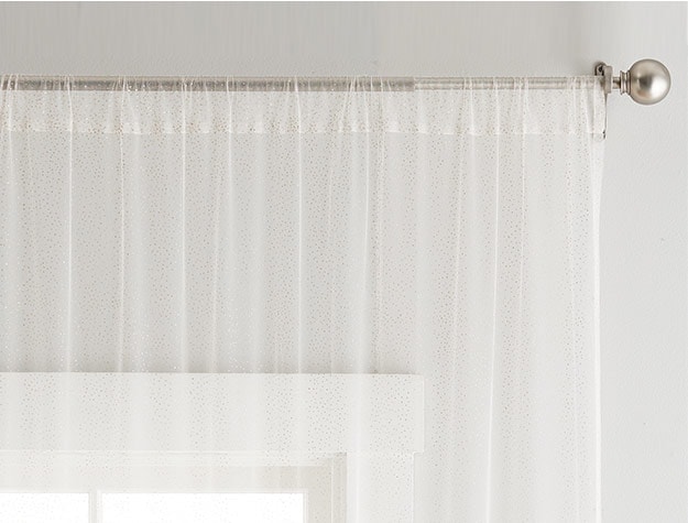 white tulle sheer curtain