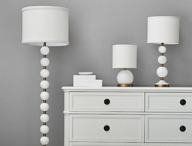white lamps at different heights