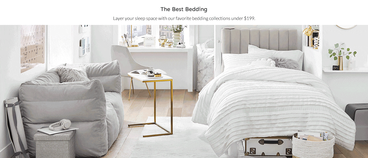 The Best Bedding – Layer your sleep space with our favorite bedding collections under $199.