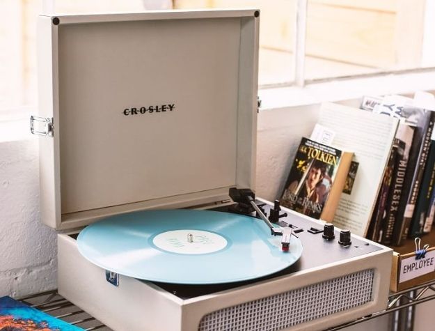 record player on table