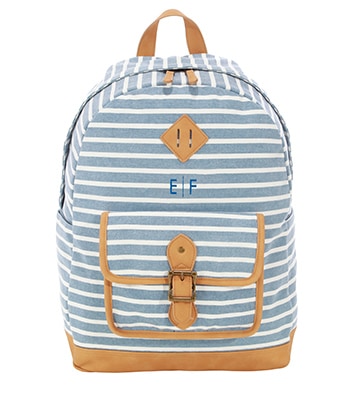 Light Blue Stripe Backpack
