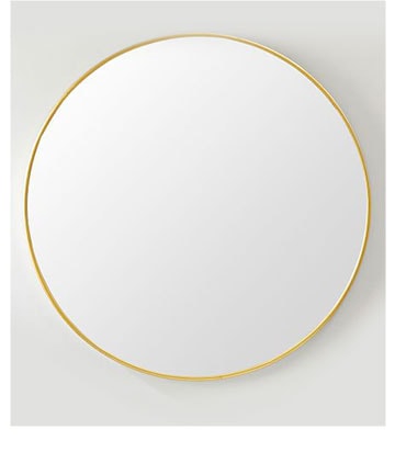 Metal Framed Round Mirror