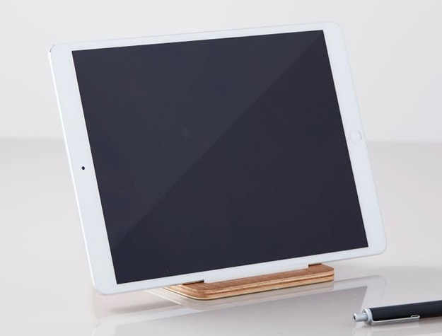 Tablet with wooden holder